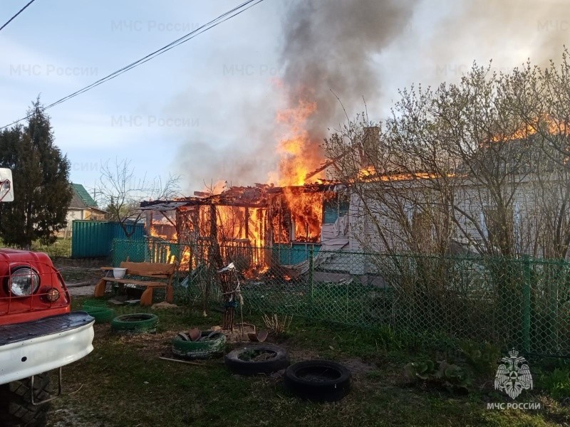 В Калужской области вновь случился пожар